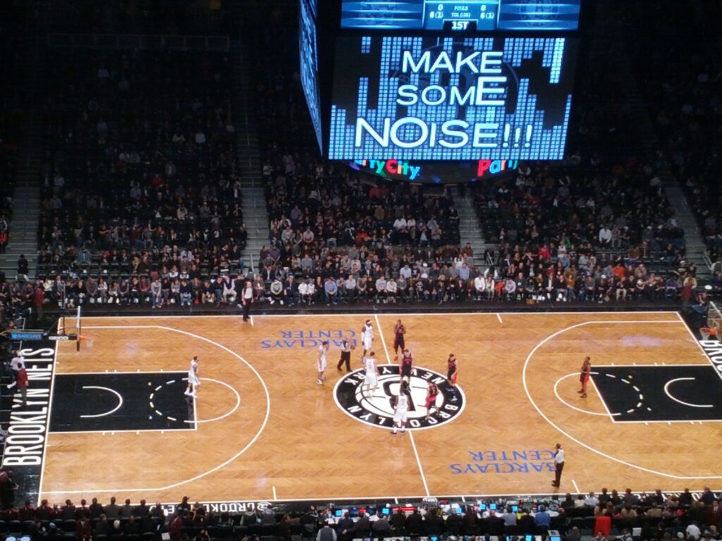 Brooklyn Nets debut game in the Barclay Stadium